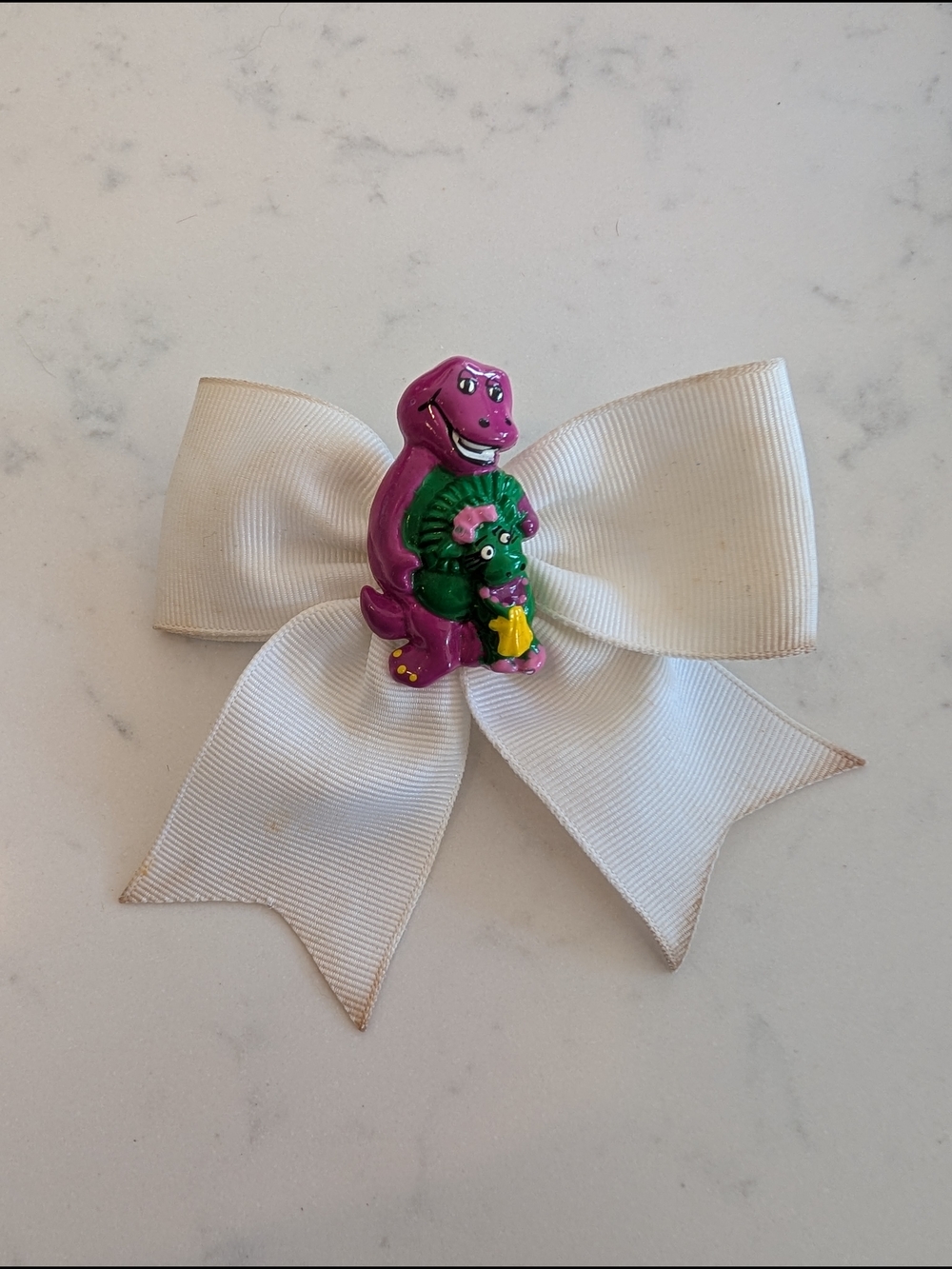 Vintage Barney The Dinosaur Barette/Hair clip